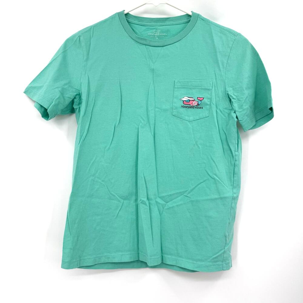 Vineyard Vines Youth Size Medium 12 - 14 Short Sleeve T-Shirt Graphic Pocket Tee